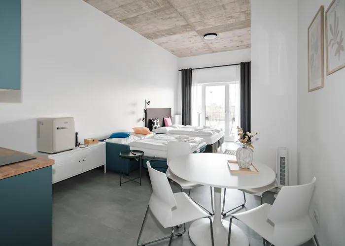Skyrise Apartments Rammingen nahe Skyline Park und Therme modern und ruhig