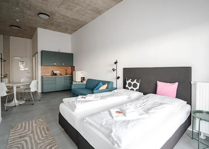 Lejlighed Skyrise Apartments Rammingen nahe Skyline Park und Therme modern und ruhig Bad Wörishofen